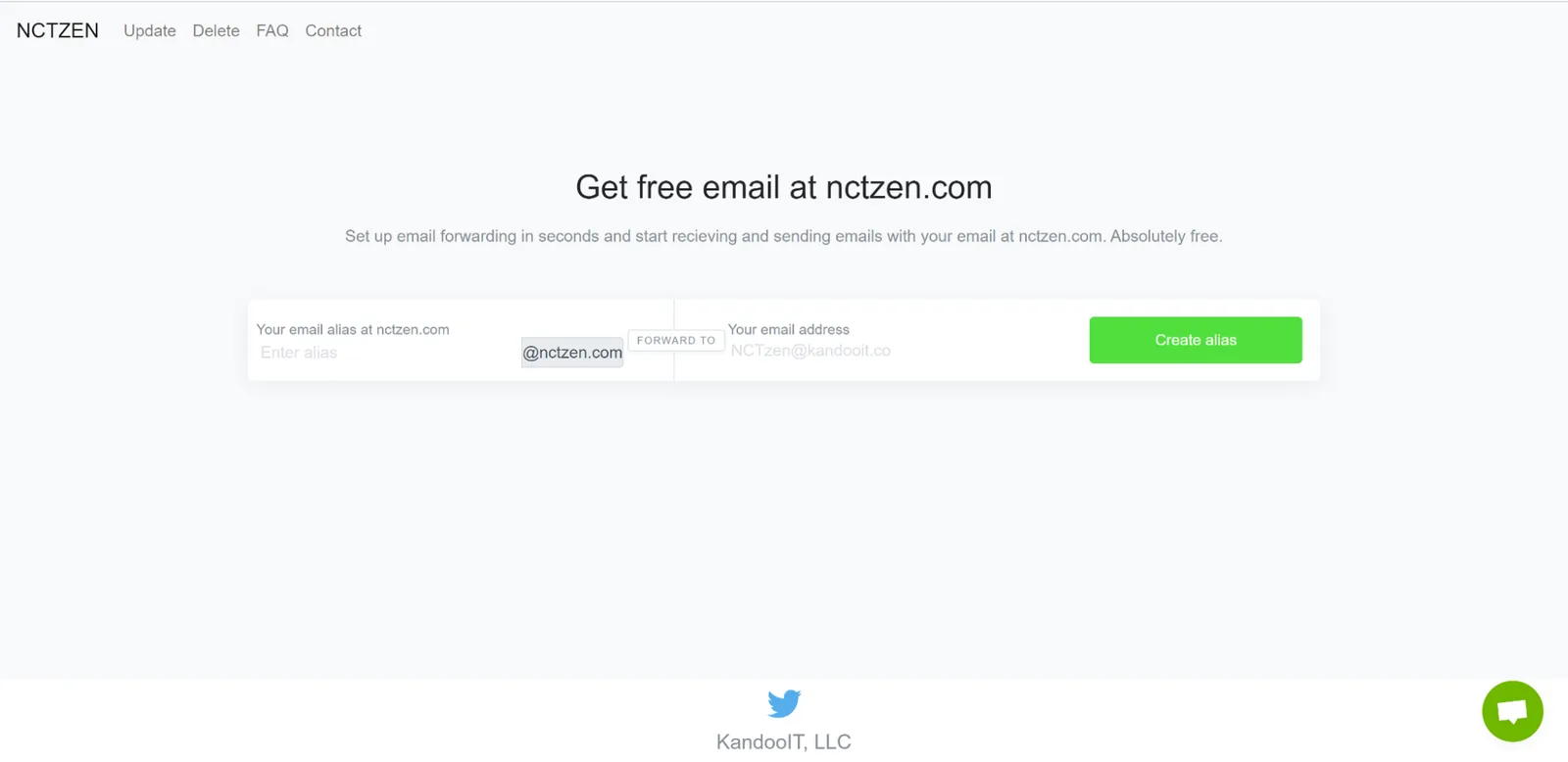 Email Alias Forwarding Service — product screenshot