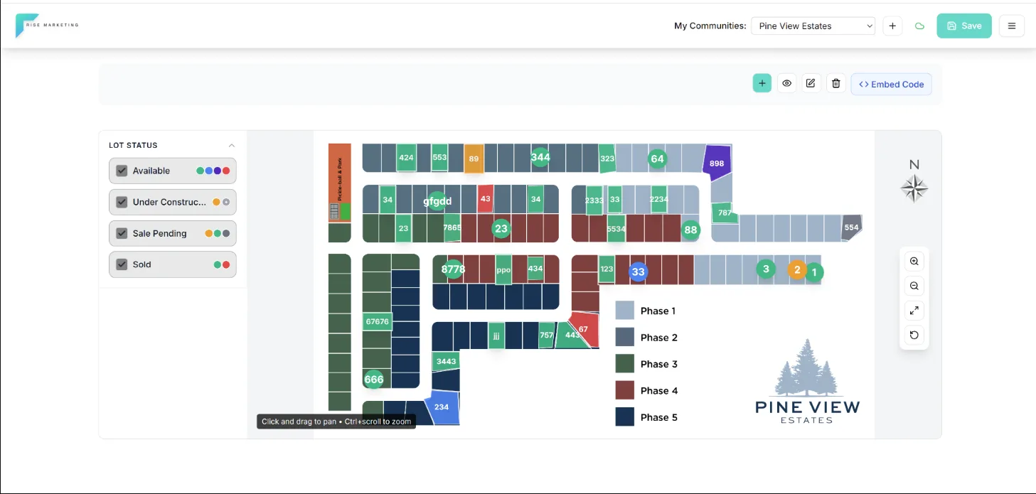 Interactive real-estate map builder