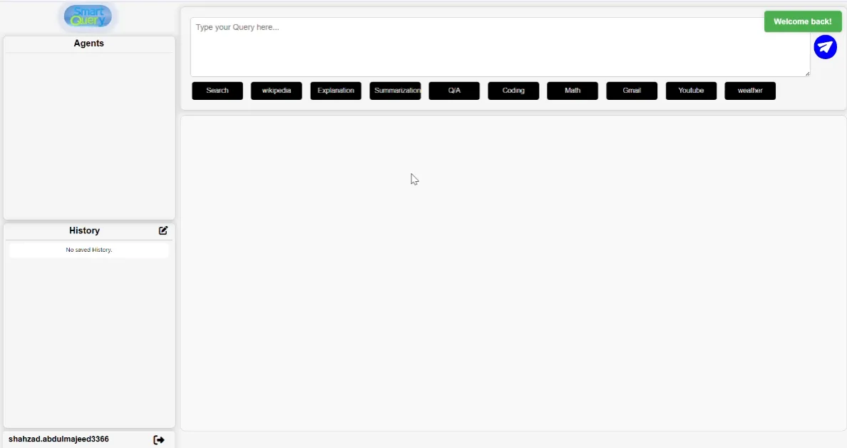 SmartQuery AI Agent — screen 2