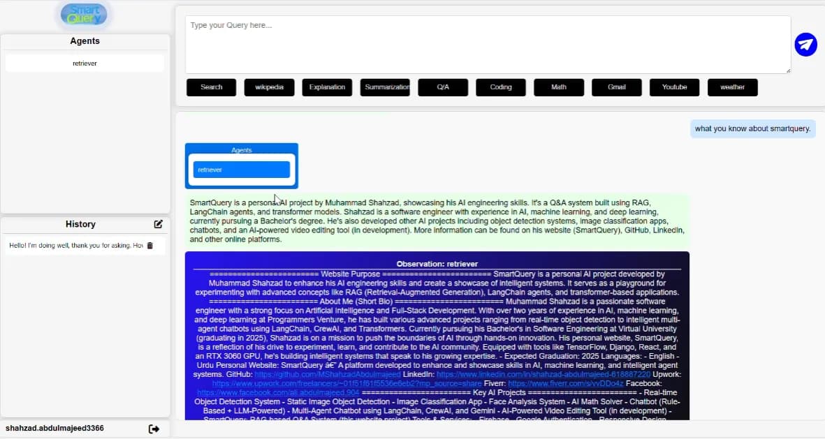 SmartQuery AI Agent — screen 3