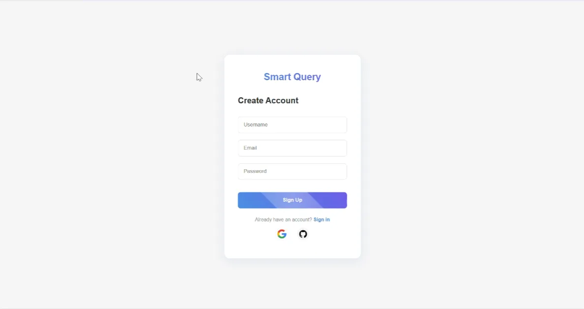 SmartQuery AI Agent — product screenshot