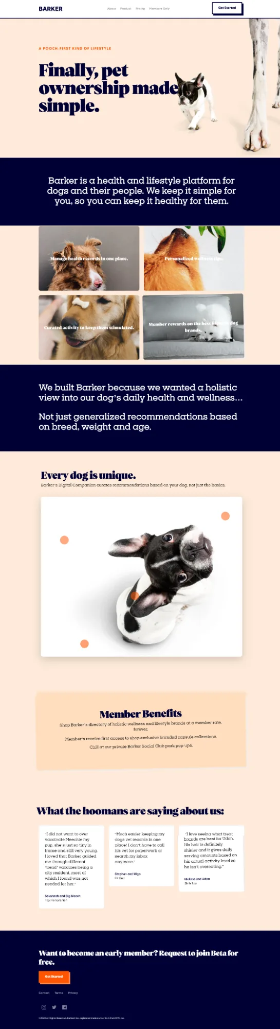 Barker Serverless Web Application — product screenshot