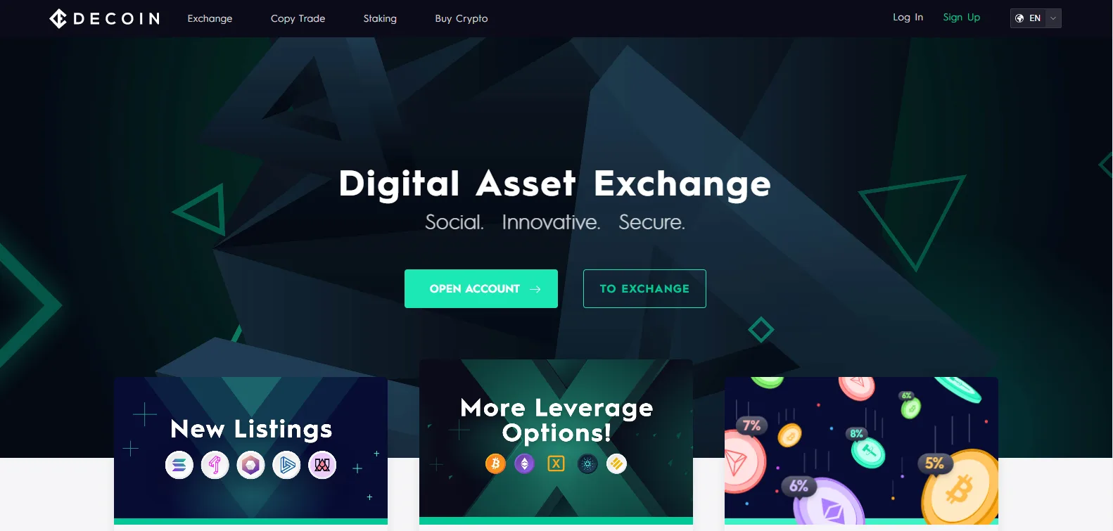 Blockchain Crypto Platform — product screenshot